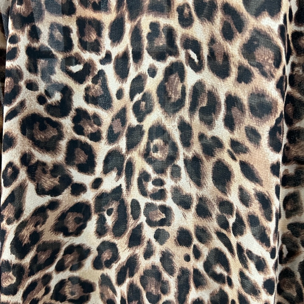 White House Black Market Leopard Print Long Sleeve Dress - Picture 12 of 14